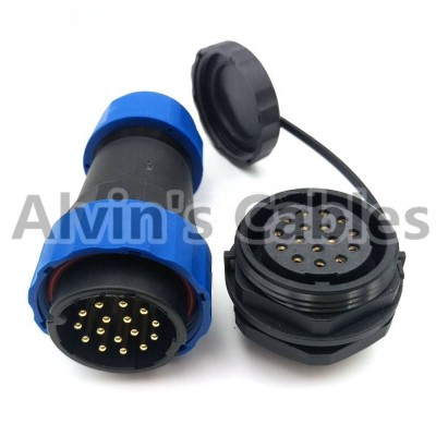 Sd28 Ta-zm Ip67 16pin Female Industrial Electrical Waterproof Led Lighting Power Connector